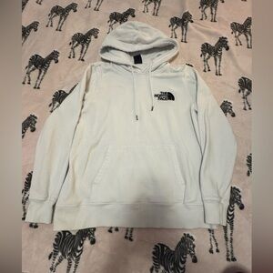 The North Face White Hoodie with Black Logo